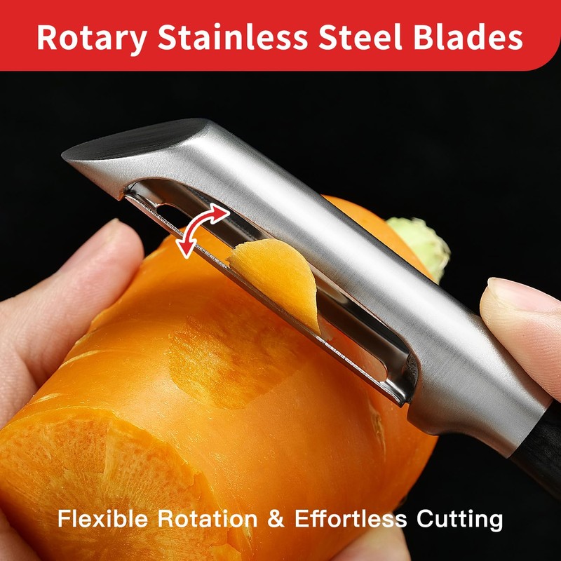 KULUNER 304 Stainless Steel Multi-Function Kitchen Peeler - With Solid