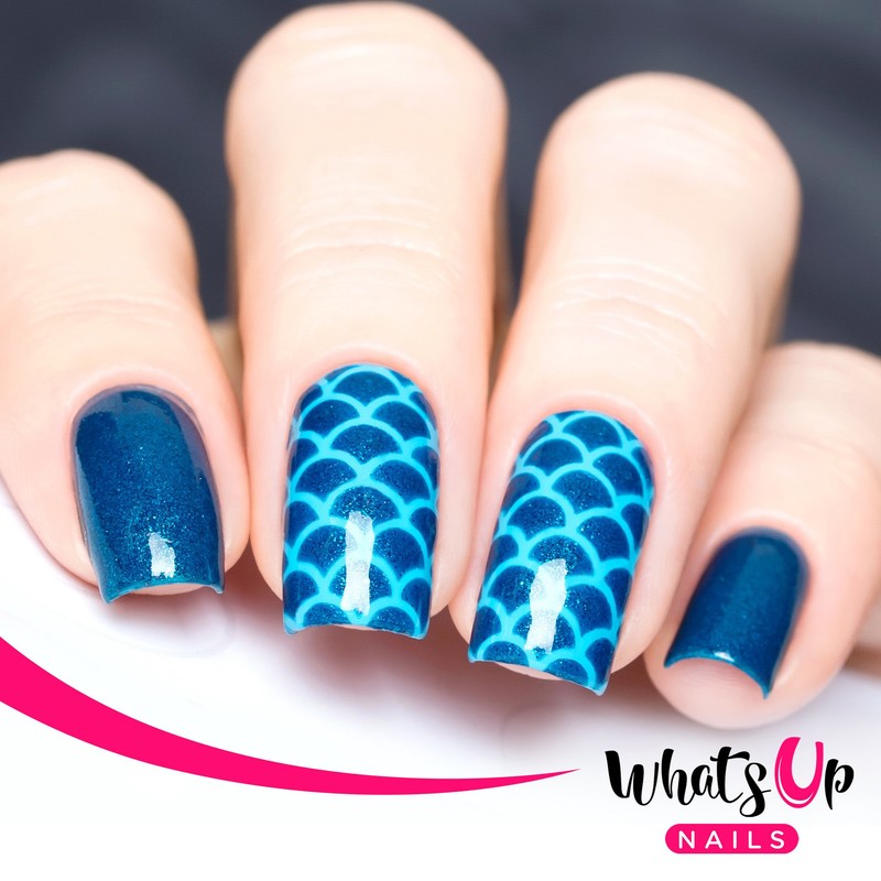 Whats Up Nails - Scales Mermaid Vinyl Stencils for Nail