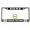 USVI Virgin Islands Chrome Metal Auto License Plate Frame Car