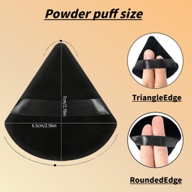 12 Pcs Triangular Powder Puff, Soft Wet Dry Makeup Wedges for Loose Powder Setting Foundation (Matcha Blue)