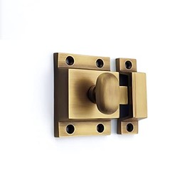 Infinity Decor Antique Brass Mushroom Knobs, Cup Shell Pulls and Cupboard Catch for Kitchen Cabinet Doors (Latch)