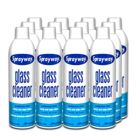 Sprayway Glass Cleaner with Foaming Spray for a Streak-Free Shine for Home and Automotive Use, 19 oz., Pack of 12