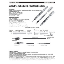 Executive Fountain Pen Kit with Magnetic Cap in Gun Metal