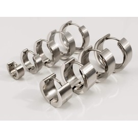 Fly Style – 1 Pair – Stainless Steel Creole Earrings, customisable, Stainless Steel