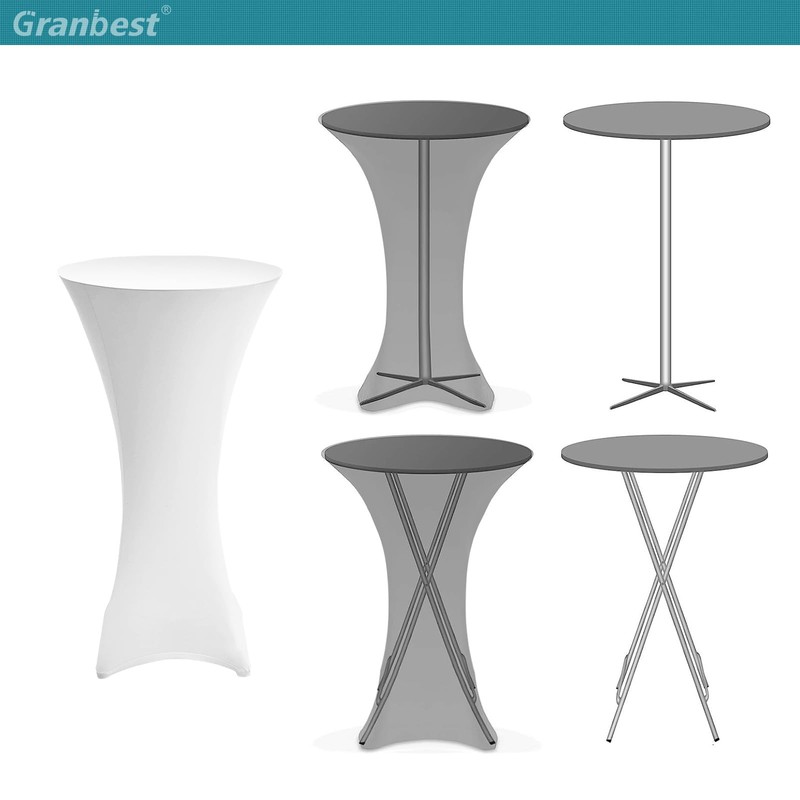 Granbest Cocktail Table Covers, Built-in Spandex, Square Corners, Standing Table