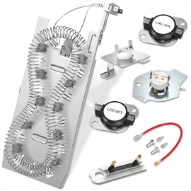 2025 Upgrade 3387747 WP3387747 PS11741416 Dryer Heating Element Replacement by Sikawai, Fit for Whirlpool Cabrio Kenmore He2 Kenmore Elite He3 Maytag Dryers GEW9250PW0 GEQ9800PW1 GEQ9800PW2 W11344457