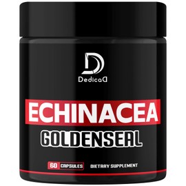 DEDICAD 1000mg Echinacea Goldenseal Capsules - Support Immune System, Well-Being & Overal Health - 60 Veggie Capsules - Non-GMO, Gluten-Free