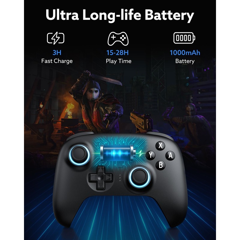 8Bitdo Ultimate 2 Bluetooth Controller (TMR Joystick Update), RGB Fire