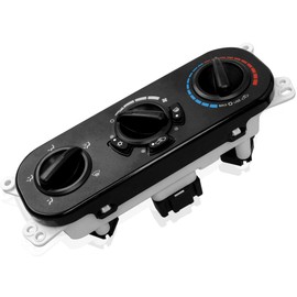 55111840AE Front Climate Control Module A/C Heater Air Conditioning Panel w/Rear Window Defogger Switch, Compatible with 2007-2010 Jeep Wrangler JK Rubicon Replace# 55111840AB, 55111840AC, 55111840AD