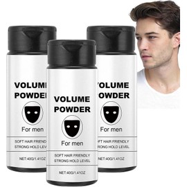 Paquete de 3 polvos para el pelo, Texture Powder,polvos volumen pelo hombre, Polvo-Voluminizador para Cabello, Polvo de peinado el Cabello su ave y Esponjoso Todo el Día, efecto mate