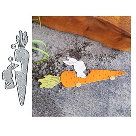 Carrot Rabbit Metal Die Cuts Dies Stencil, Carrot Rabbit Cutting Dies Cut Stencils DIY Scrapbooking Cards Photo Album Craft Decorative Embossing Paper Dies for Album Card Scrapbooking Making