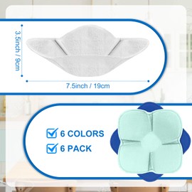 Boao 6 Pack Microwave Bowl Cozy Holder Safe Insulated Bowl Cozies Multipurpose Hot Heat Proof Soup Plate Holder to Prevent Hand from Heat and Maintain Food Warm (Blue)