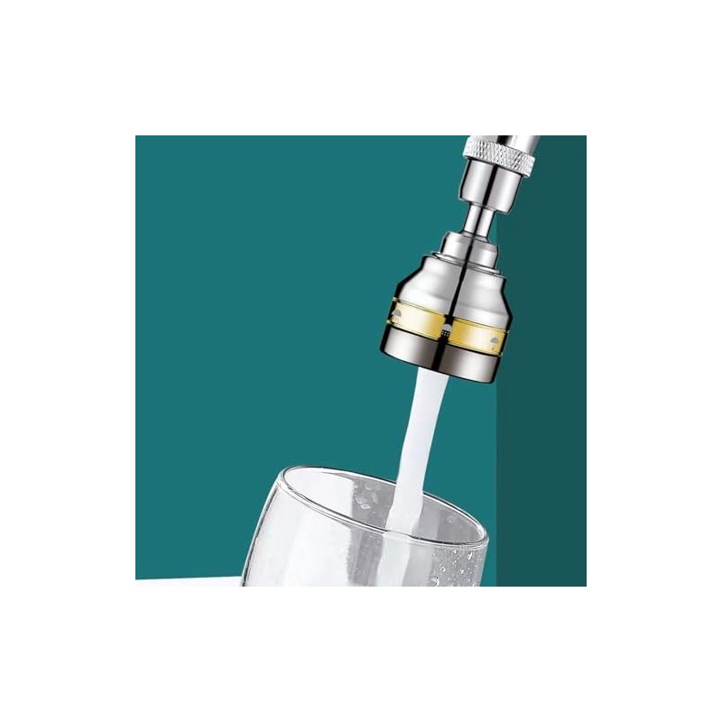 Faucet Sprayer Attachment, 360 Degree Rotatable Splashs Proof Metal Faucet