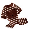 Dog Pajamas Striped Soft Warm Comfortable Fashionable 4 Legs Pet