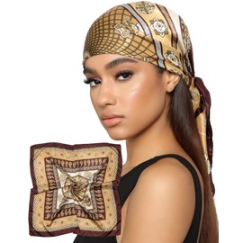 AWAYTR 35” Satin Head Scarf for Women Silk Scarf for Hair Scarf Satin Hair Bandana Women Headscarf Hair Wrap Scarf Neck