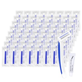 Disposable Razors Individually Wrapped Bulk, Travel Razors Bulk With Shaving Cream For Hotels, Shelters, Homeless, Nursing Homes, Charities, Churches, Blue (60)