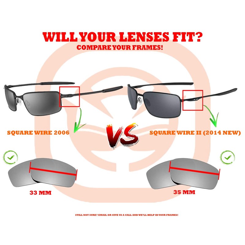Seek Optics Replacement Lens Compatible with Oakley Square Wire Sunglasses