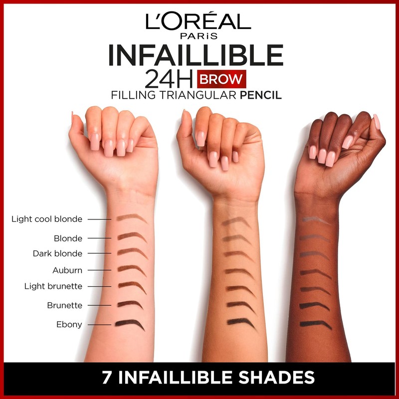 L'Oréal Paris Eyebrow Pencil with Rotating Triangle Tip for Defined