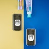 2 Slot Toothbrush Holder and Toothpaste Dispenser Wall Mounted, Automatic