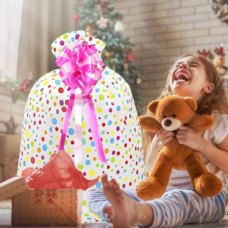 Large Plastic Gift Bag for Presents, 56× 36 inches Jumbo