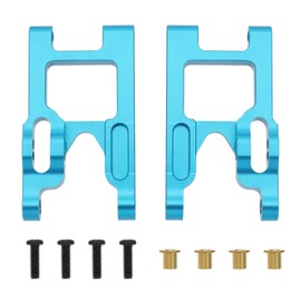 YINETTECH 2 Pcs RC Car Front Suspension Arms Aluminium Alloy with Screws for Wltoys 12428 / FY03 RC1:12 Car Upgrade Accessory (Blue)