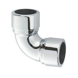 McAlpine 35A-CB Chrome Plated Brass 90 Degree Compression Bend