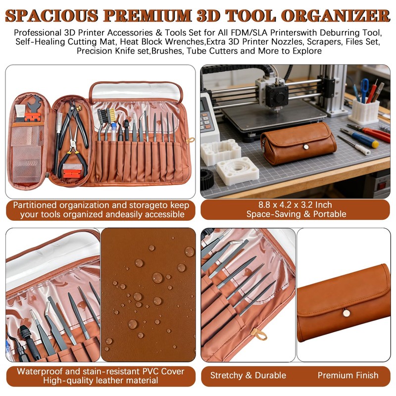 66Pcs 3D Printer Tools Kit with Storage Case, All-in-One Accessories