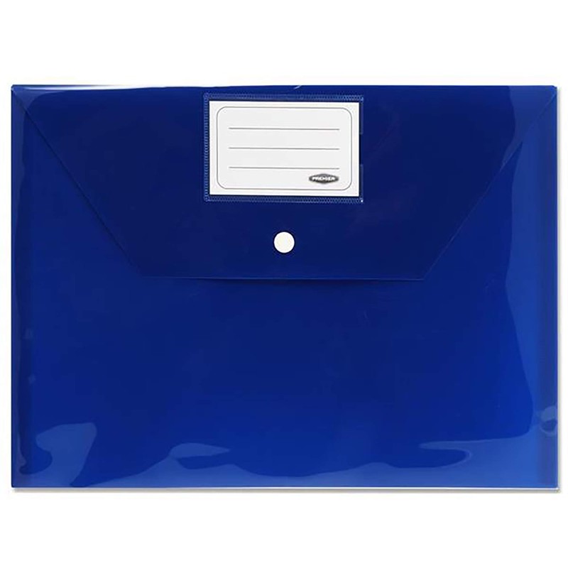 Premier Stationery Premto A4 Button Storage Wallets. Assorted Colours. Pack