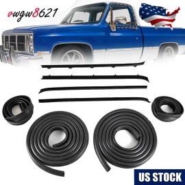 Complete Door Window Weatherstrip Seals Set Kit For 1985-1991 Chevy GMC C10/K10