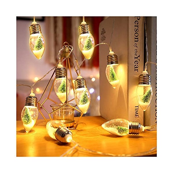 HFXXAD 13FT Christmas Tree Snow Globe String Lights, 20 LED