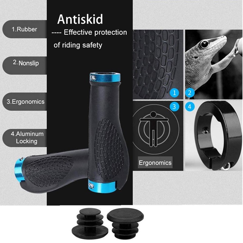 Bicycle Handle Grip, For Mountain Bikes, Cross Bikes, Anti-Slip Rubber,