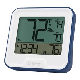 La Crosse Technology 331-09667-INT Wireless Pool Thermometer with Indoor LCD Display, White