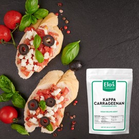 Kappa Carrageenan Powder (50g) by Elo's Premium| Packaged In Canada| 100% All-Natural Vegan Thickener, Stabilizer, Gelling Agent| Non-GMO, Vegan, Non-MSG, & Keto| Food Grade Kappa Carrageenan for Vegan Cheese, Tofu, Pudding, & More