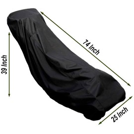 Namvo 210D Silver Coated Waterproof Fabric, Dust Proof, Push Lawn Mower Cover with Storage Bag (Black)