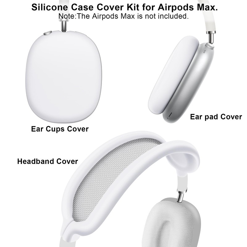 Ainiv Silicone Case for AirPods Max, Ear Pad & Headband