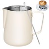 Mumoo Bear Milk Frothing Pitcher 12oz/350ml, Stainless Steel Espresso Steaming