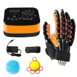 2024 Upgraded Rehability Robot Gloves Hand Stroke Recovery Equipment, for Long Term Relief Finger Hand Dysfunction Patient Training Device, with Physics Training Ball (Right Hand - Lage)