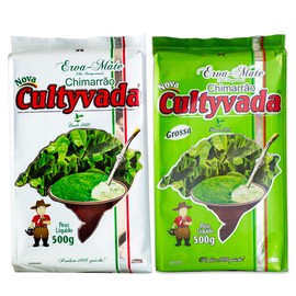 Cultyvada Erva Mate Tea - Variety Pack - Nativa (1, 500g pack) - Medium (1, 500g pack) - Vacuum Sealed Fresh - 2 Packs Total