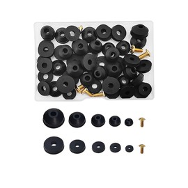 58 PCS Faucet Washers, Faucet Washer Assortment Kit, Flat and Beveled Faucet Washers, Beveled Faucet Washers Hose Repair Kit, Faucet Washers Assorted Kit