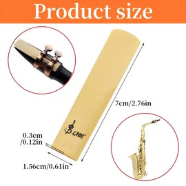 IKOPFLN Pack of 3 Plastic Saxophone Reeds Alto Saxophone Mouthpiece Reeds Parts 2.5 Saxophone Repair Sheet Accessories, Saxophone Reeds (Wood Colour)