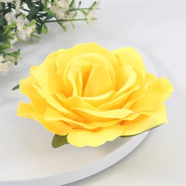 Yellow Rose Brooches Flower Hair Clips for Women | Brooches and Pins for Women | Hair Accessories for Women | Valentines Hair Clips, Wedding Hair Accessories for Women | Cute Hair Clips, Lapel Pin