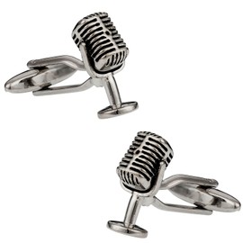 Cuff-Daddy Microphone Singer Speaker Musician Cufflinks with Presentation Box - Lead Singer Cufflinks for Someone with a Good Voice