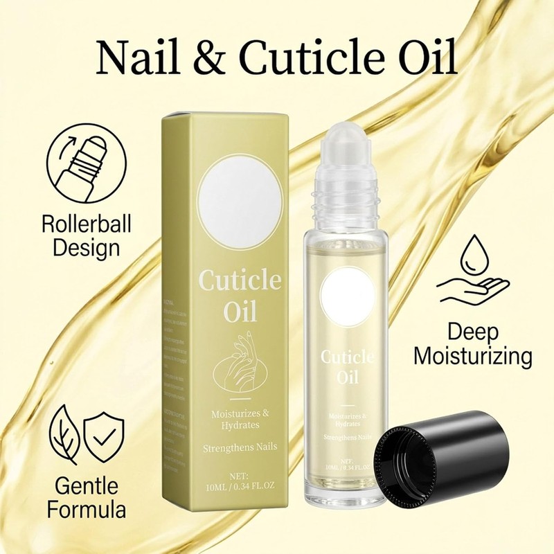 Aceite para Cutículas en Roll-on 10 ml, Líquido Hidratante para