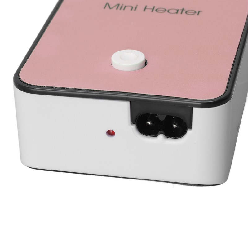Mini Space Heater Pink Fast Heating Rotatable Holder Anti Slip