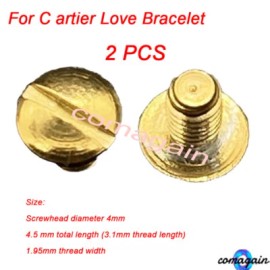 For C artier 2 PCS For C artier Love Bracelet Yellow Gold Screws Replacement Parts 4.5mm