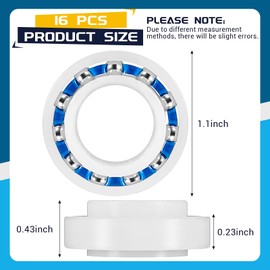[16 Pack] C-60 C60 Ball Bearings Replacement for Pool Cleaner Wheel Bearings Compatible with Polaris Pressure Pool Cleaners 180 and 280, Smooth Rotation Pool Cleaner Part
