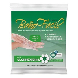 Paño Baño Facil Jabonoso Toalla En Seco Enfermo Clorhexidina