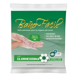 Paño Baño Facil Jabonoso Toalla En Seco Enfermo Clorhexidina