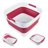 GIMWA 2.6 Gal(10L) Collapsible Camping Sink, Magenta Space-Saving Collapsible Dish