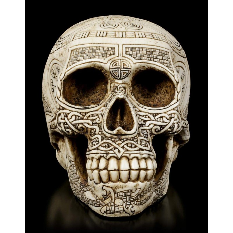 Figuren Shop GmbH Gothic Skull Germanic Fantasy Skull Head Sculpture